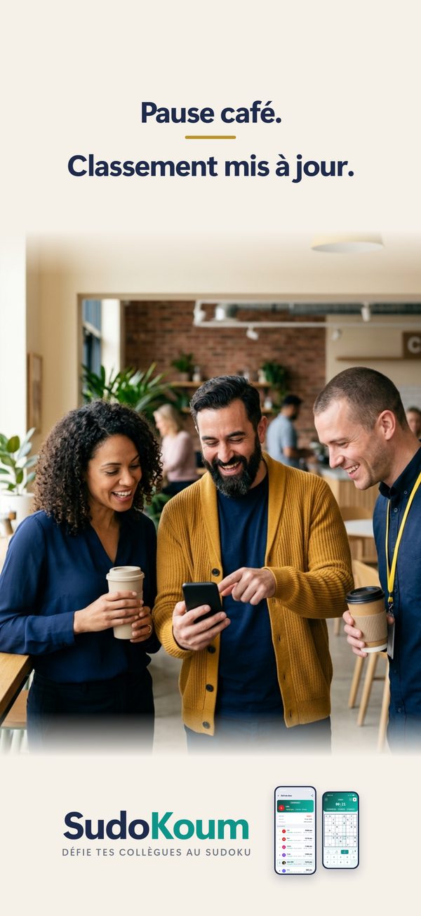 Capture SudoKoum, une pause café entre collègues